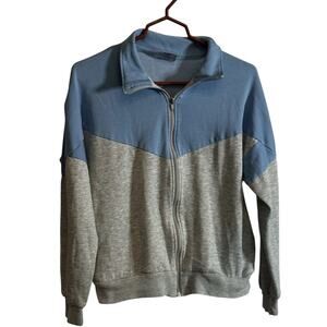 VTG Track And Court Full Zip Women’s Sweatshirt Large Workout Exercise Aerobics